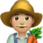 Apple dla platformy man farmer: medium-light skin tone