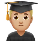 man student: medium-light skin tone für Apple Plattform