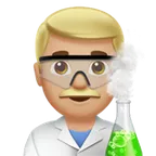 Apple platformu için man scientist: medium-light skin tone