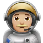 man astronaut: medium-light skin tone per la piattaforma Apple