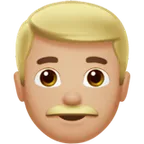man: medium-light skin tone สำหรับแพลตฟอร์ม Apple