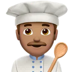 man cook: medium skin tone untuk platform Apple