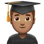 Apple platformu için man student: medium skin tone