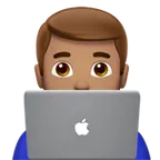 man technologist: medium skin tone pentru platforma Apple