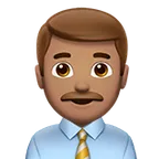 man office worker: medium skin tone pour la plateforme Apple