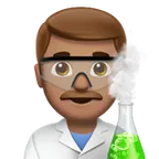 man scientist: medium skin tone pour la plateforme Apple