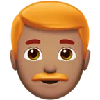 man: medium skin tone, red hair pour la plateforme Apple