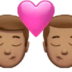 Apple প্ল্যাটফর্মে জন্য kiss: man, man, medium skin tone