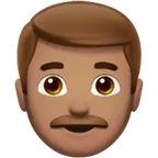 man: medium skin tone สำหรับแพลตฟอร์ม Apple