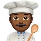man cook: medium-dark skin tone til Apple platform