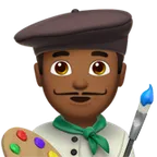 man artist: medium-dark skin tone til Apple platform