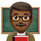 man teacher: medium-dark skin tone för Apple-plattform