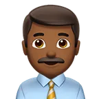 Apple platformu için man office worker: medium-dark skin tone