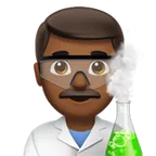 man scientist: medium-dark skin tone pentru platforma Apple