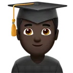 Apple dla platformy man student: dark skin tone