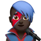 man singer: dark skin tone für Apple Plattform