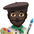 man artist: dark skin tone til Apple platform