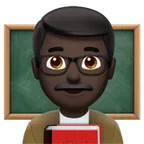 man teacher: dark skin tone för Apple-plattform