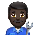 man mechanic: dark skin tone für Apple Plattform
