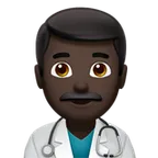 Apple dla platformy man health worker: dark skin tone