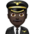 man pilot: dark skin tone pentru platforma Apple