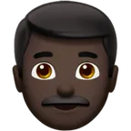 man: dark skin tone untuk platform Apple
