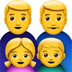 family: man, man, girl, boy för Apple-plattform