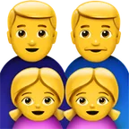family: man, man, girl, girl för Apple-plattform