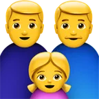 family: man, man, girl voor Apple platform
