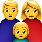 family: man, woman, boy para la plataforma Apple