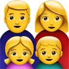 family: man, woman, girl, boy alustalla Apple