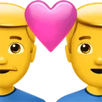 Apple 平台中的 couple with heart: man, man
