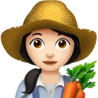 woman farmer: light skin tone für Apple Plattform