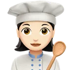 woman cook: light skin tone per la piattaforma Apple