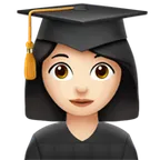 Apple dla platformy woman student: light skin tone