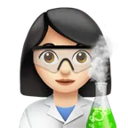 woman scientist: light skin tone per la piattaforma Apple