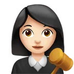 woman judge: light skin tone per la piattaforma Apple