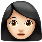 woman: light skin tone สำหรับแพลตฟอร์ม Apple