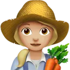 Apple dla platformy woman farmer: medium-light skin tone