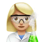 Apple platformu için woman scientist: medium-light skin tone