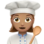 woman cook: medium skin tone สำหรับแพลตฟอร์ม Apple
