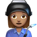 Apple platformu için woman factory worker: medium skin tone