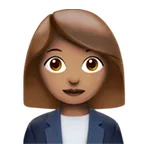 woman office worker: medium skin tone alustalla Apple