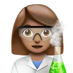 woman scientist: medium skin tone voor Apple platform