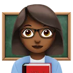 woman teacher: medium-dark skin tone pour la plateforme Apple