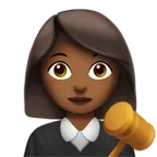 woman judge: medium-dark skin tone für Apple Plattform