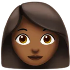 woman: medium-dark skin tone für Apple Plattform