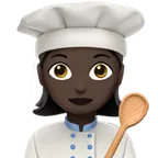 woman cook: dark skin tone til Apple platform