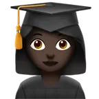woman student: dark skin tone für Apple Plattform