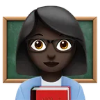 woman teacher: dark skin tone pour la plateforme Apple